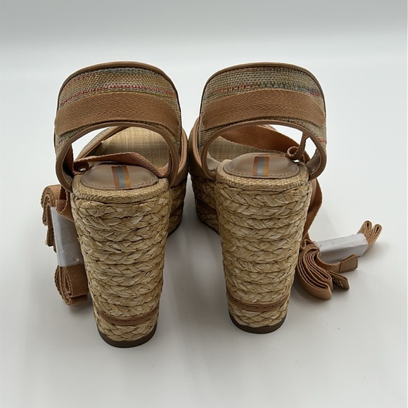 2454- Sam Edelman Chic Espadrille Wedge Sandals - Tan Size 9.5 NWT - Picture 6 of 8